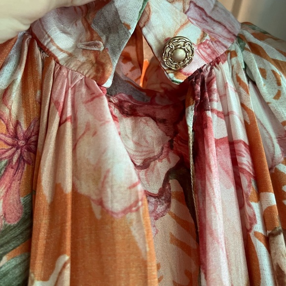 Isla & White Floral Maxi Dress Small - Picture 3 of 4